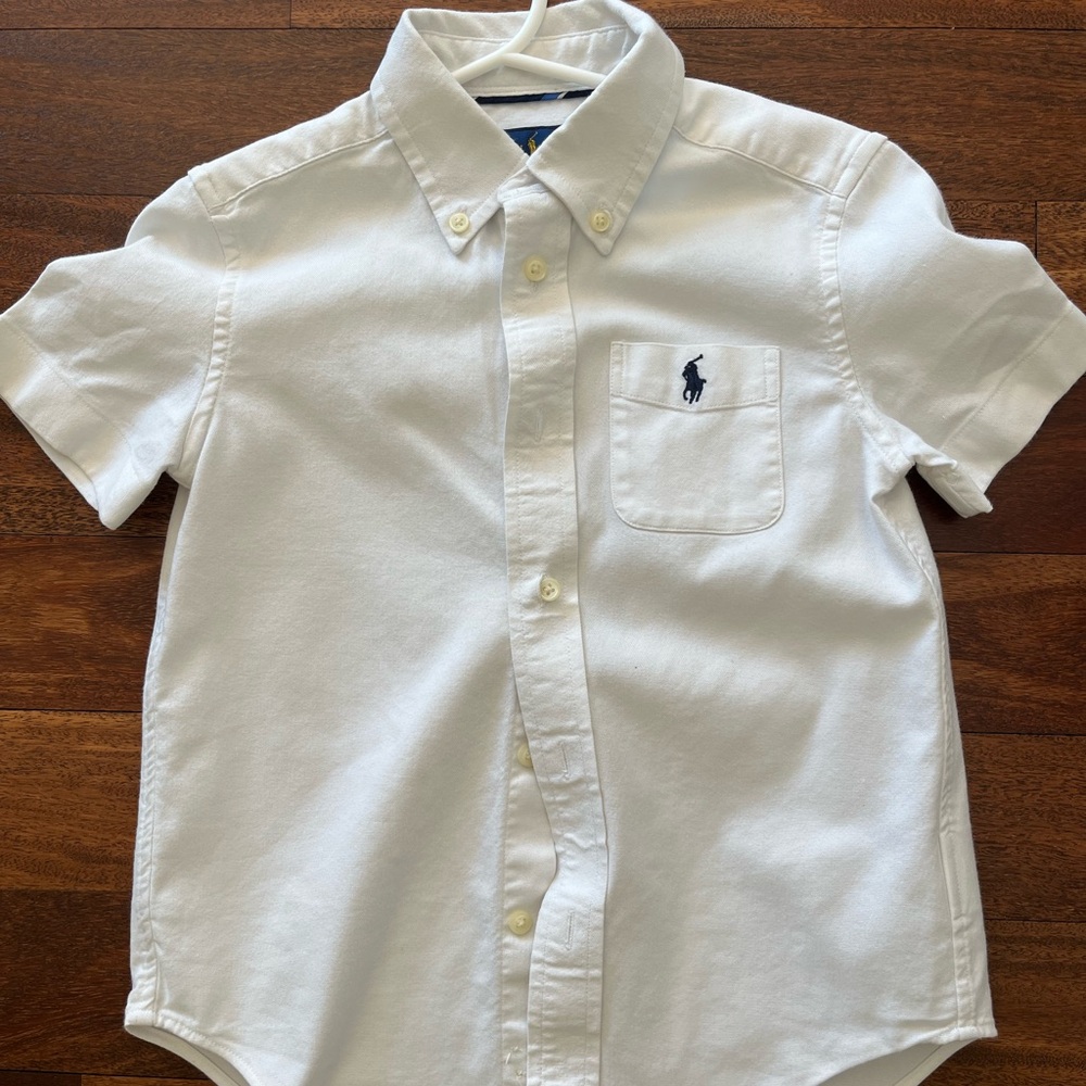 Ralph Lauren White Kids Button Down Shirt